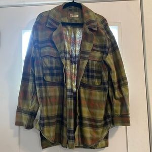 We the people green plaid shacket